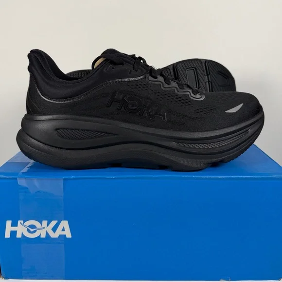 Size 9.5 - Hoka One One HOKA Bondi 9 Triple Black - Picture 1 of 9